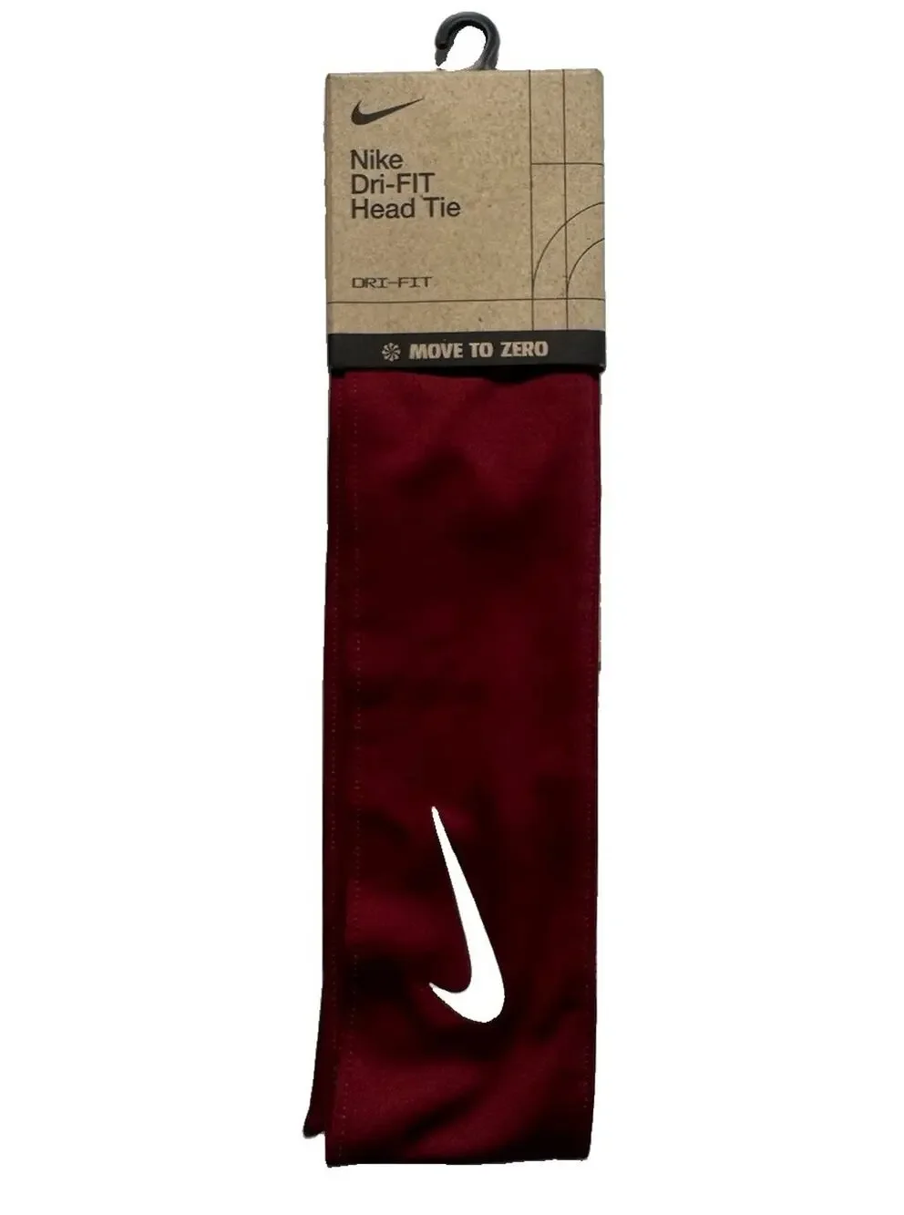 Nike Dri-FIT Head Tie Bandana Headband Red White Swoosh Move To Zero OSFM NWT